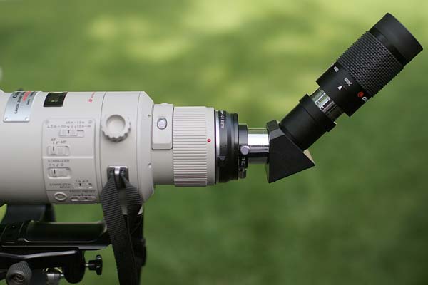 Spotting scope full assembly side view - Canon EF Lens Spotting Scope